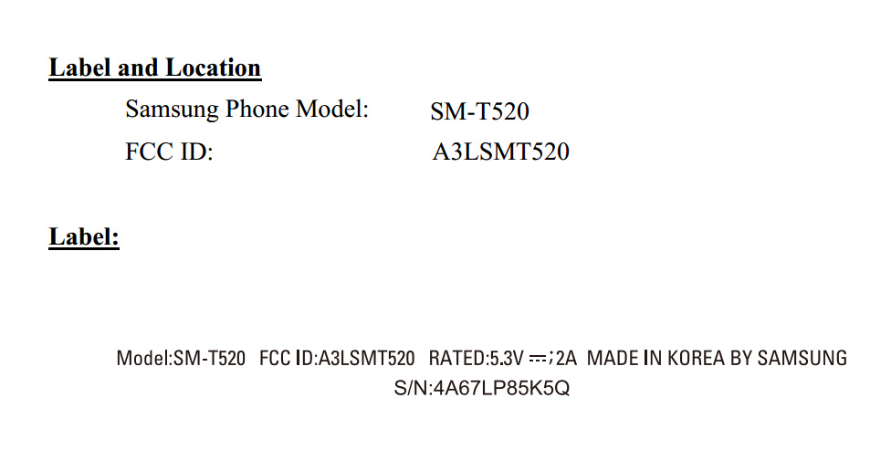 Another Samsung tablet (SM-T520) breaks cover, visits the FCC - Just
