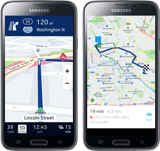 HERE Maps For Samsung Galaxy Smartphones