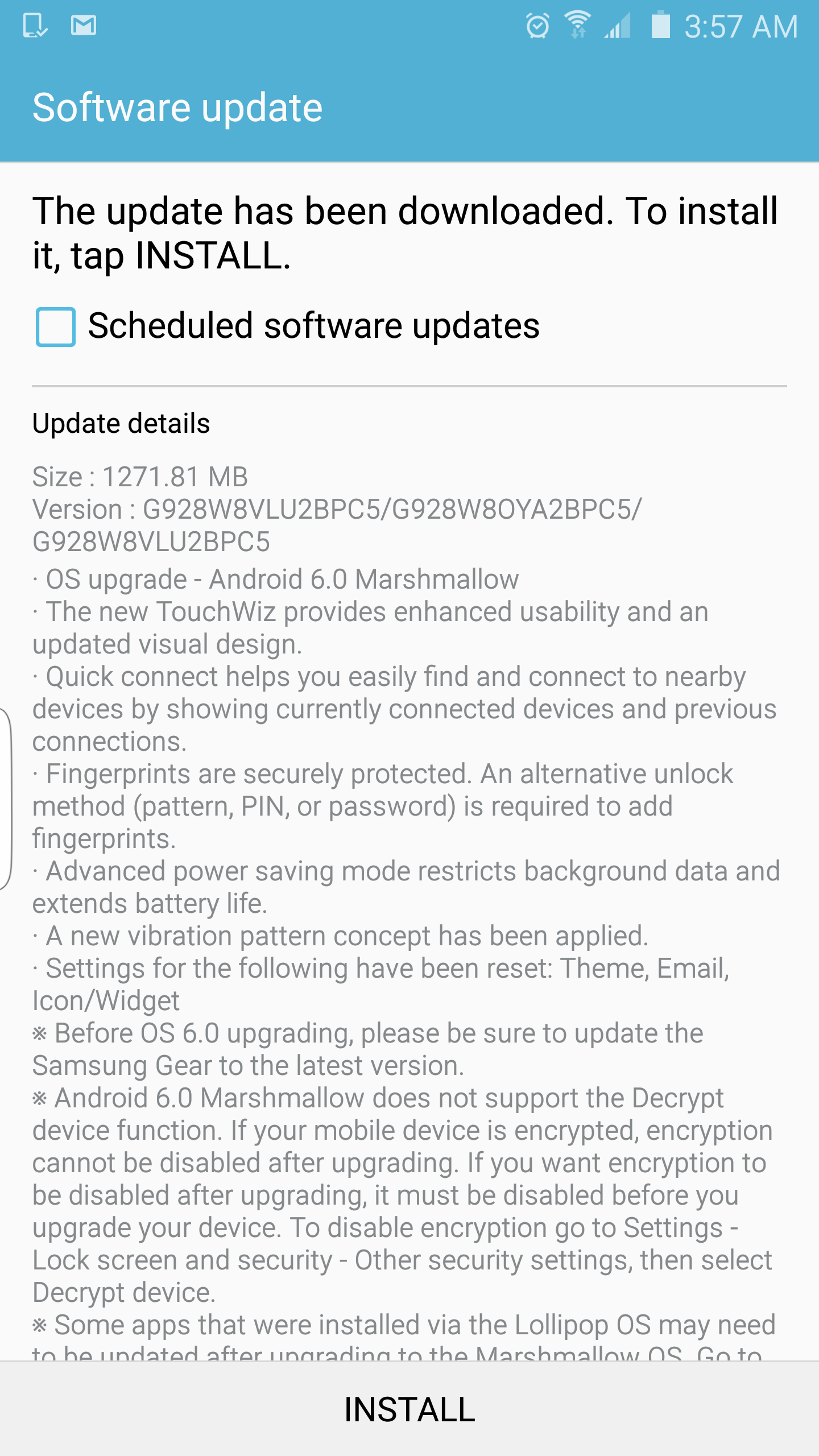 Samsung Galaxy S6 edge+ Android 6.0.1 Marshmallow Update Telus