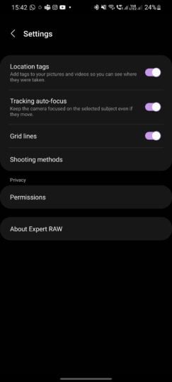 Samsung Expert RAW Camera App