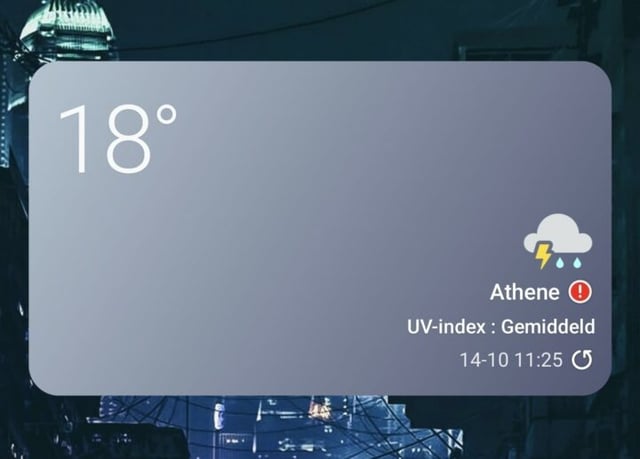 Samsung One UI 4.0 Dynamic Weather Widget Thunder