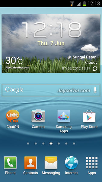Galaxy S3 Screenshot