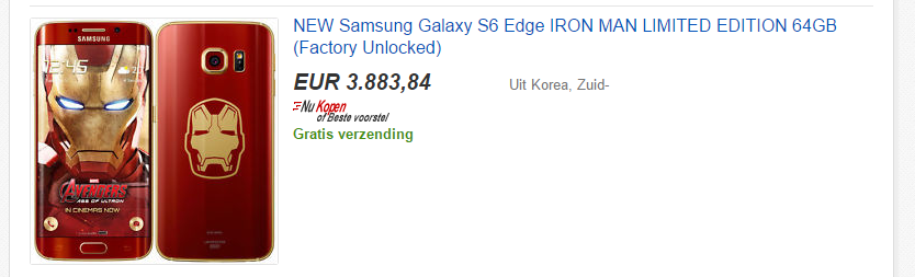 s6 edge iron man edition   eBay