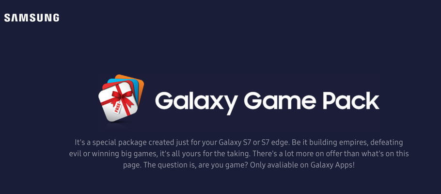 samsung galaxy game pack