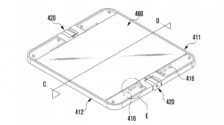 Samsung files patent application for a device sporting a flexible screen with a hinge