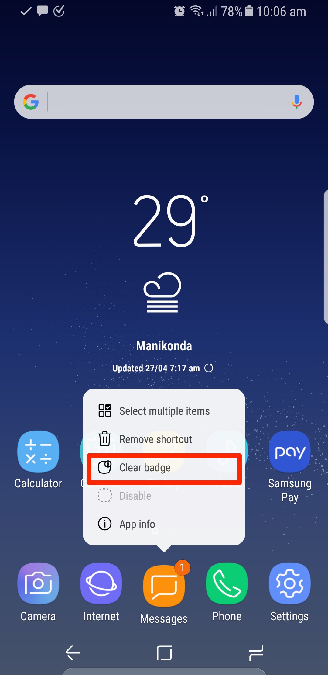 Galaxy S8 Tip: How to clear unread notification badges ...