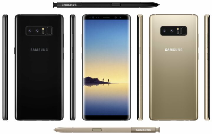 galaxy note 8 render