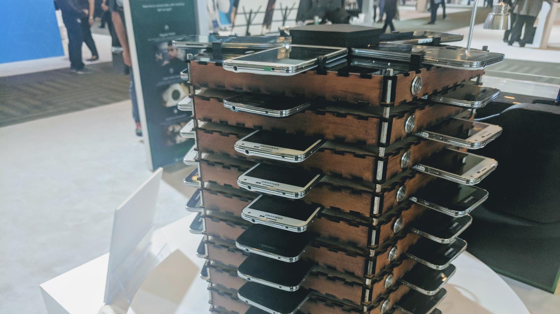 Samsung built a Bitcoin mining rig out of old Galaxy S5s—and it’s more efficient than a computer