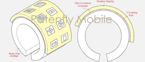Samsung approved patent for a smart bracelet with a flexible display