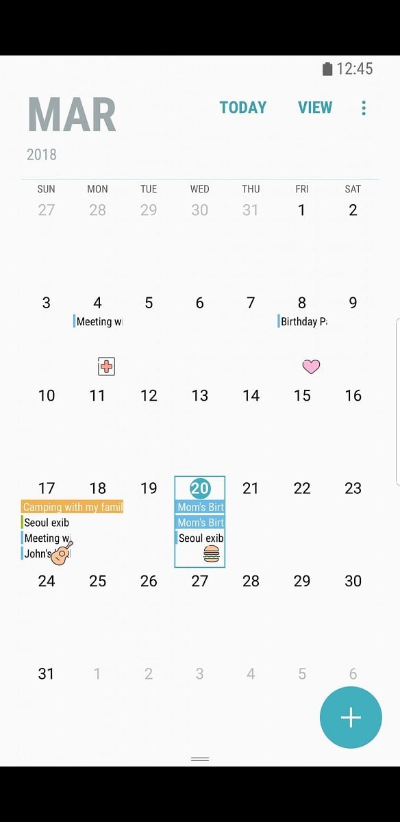 Galaxy S8 and Note 8 get stickers in the Samsung Calendar app SamMobile