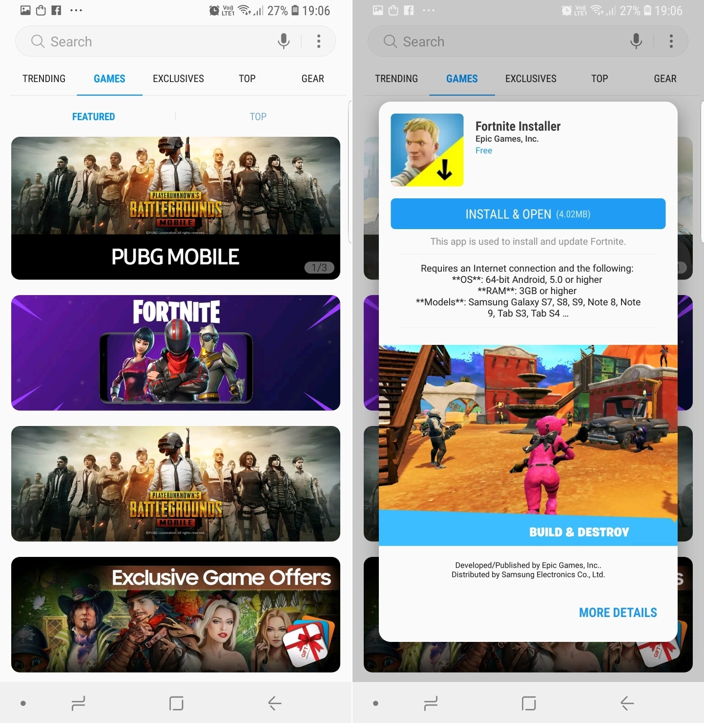 How To Download Fortnite For Android On Your Samsung Galaxy Device - alternative if you can t see the banner just click this link on your phone or tablet to directly go to the fortnite page in galaxy apps and press the