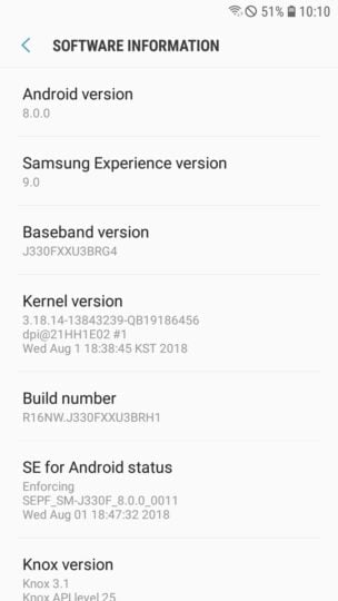 Galaxy J3 (2017) Oreo update released in Russia and the UAE