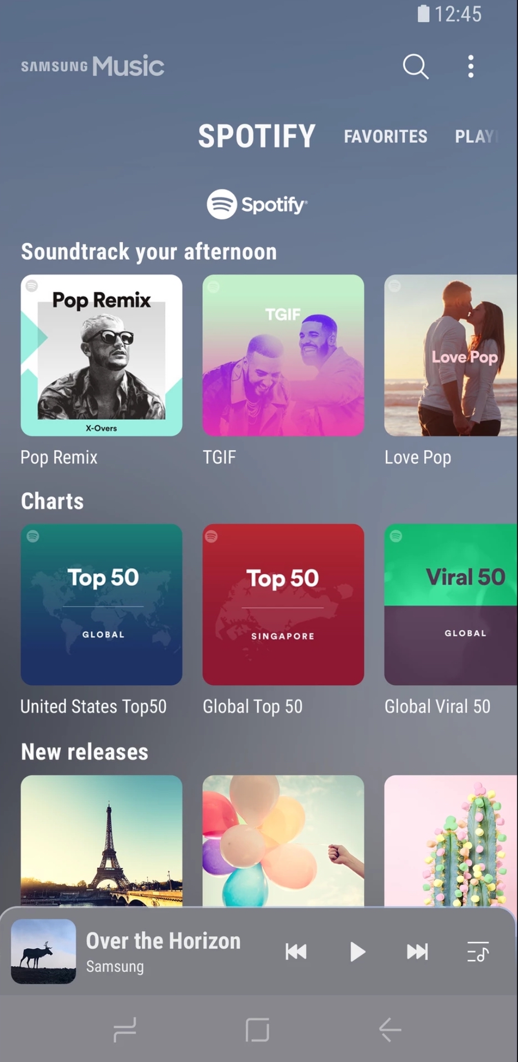 Samsung Music updated with new design and Spotify