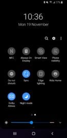 Galaxy S9 Android Pie screenshots