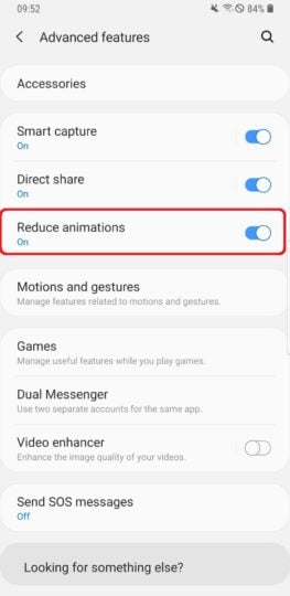Improve Galaxy S9 performance by reducing animations