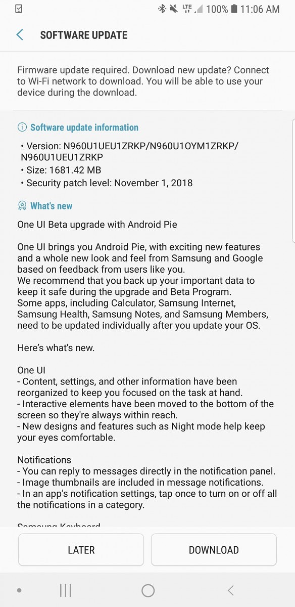 Galaxy Note 9 Android Pie beta program live in the US ...