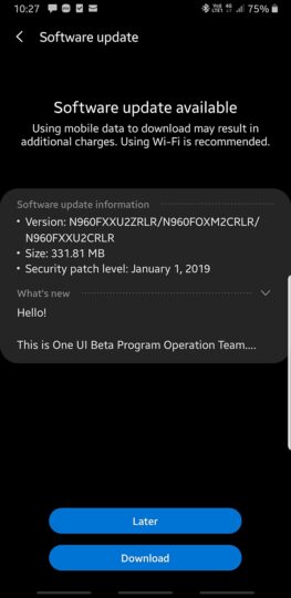 note 9 third pie beta