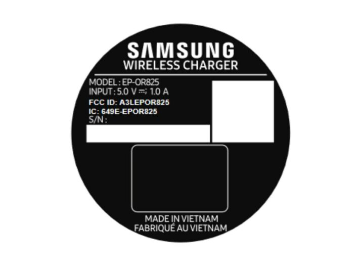 galaxy watch 2 charging cradle fcc label