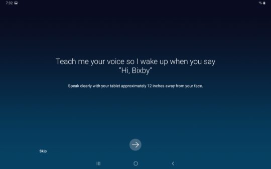 Galaxy Tab S5e bixby voice