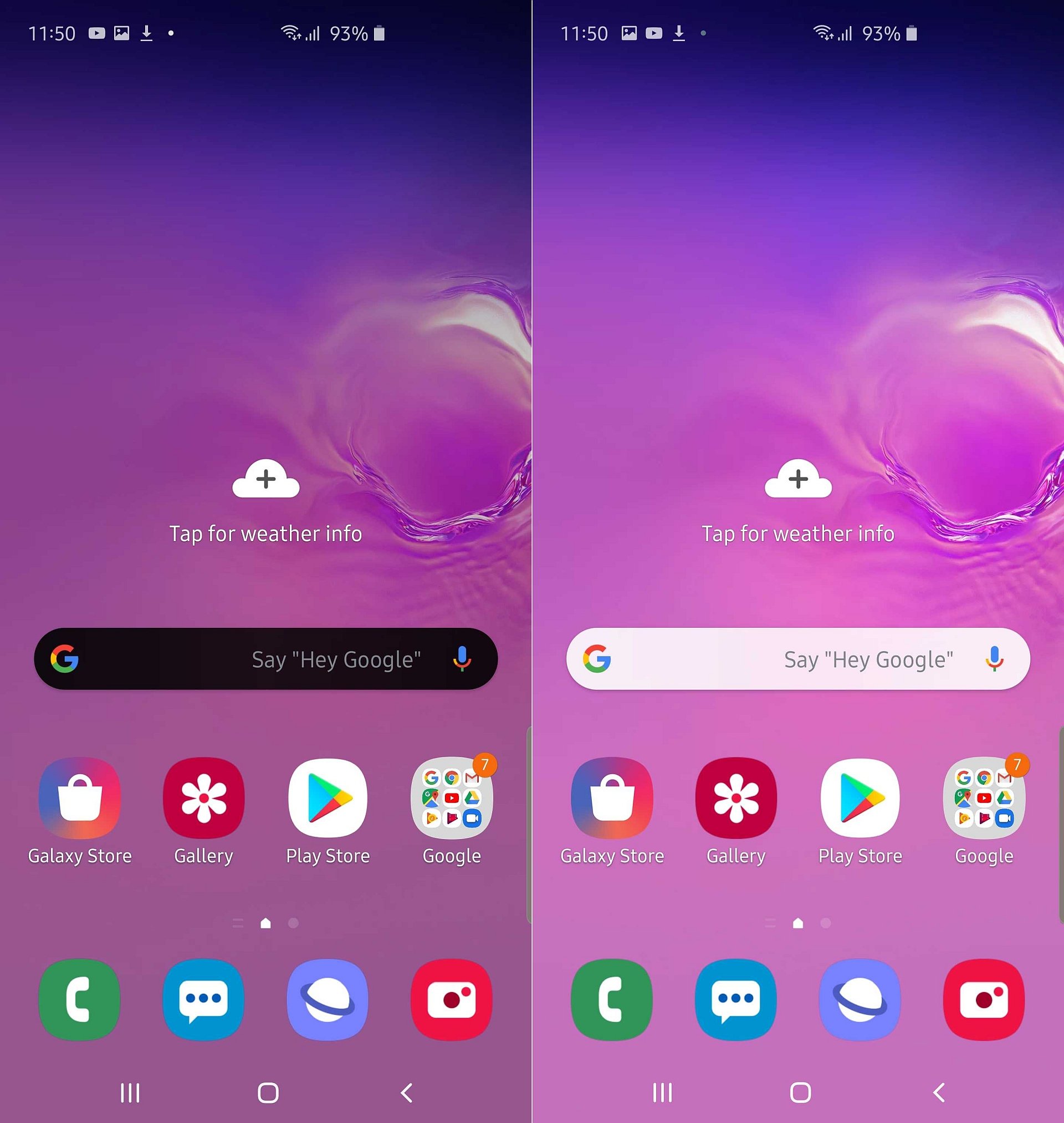 One Ui 2 0 Feature Focus Dark Night Mode Darkens Wallpaper As Well Sammobile