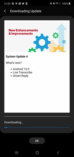 note 10 verizon update android 10