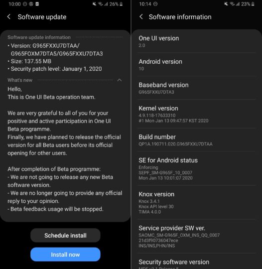 Verizons Galaxy S9 Receives Android 10 Update Droid Life