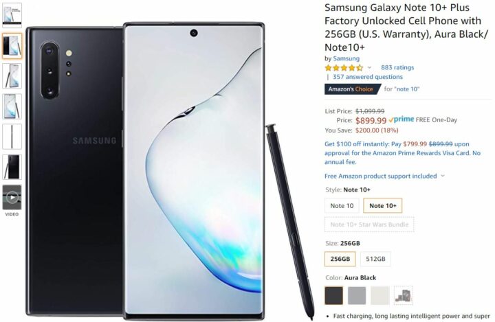 galaxy note 10 deal