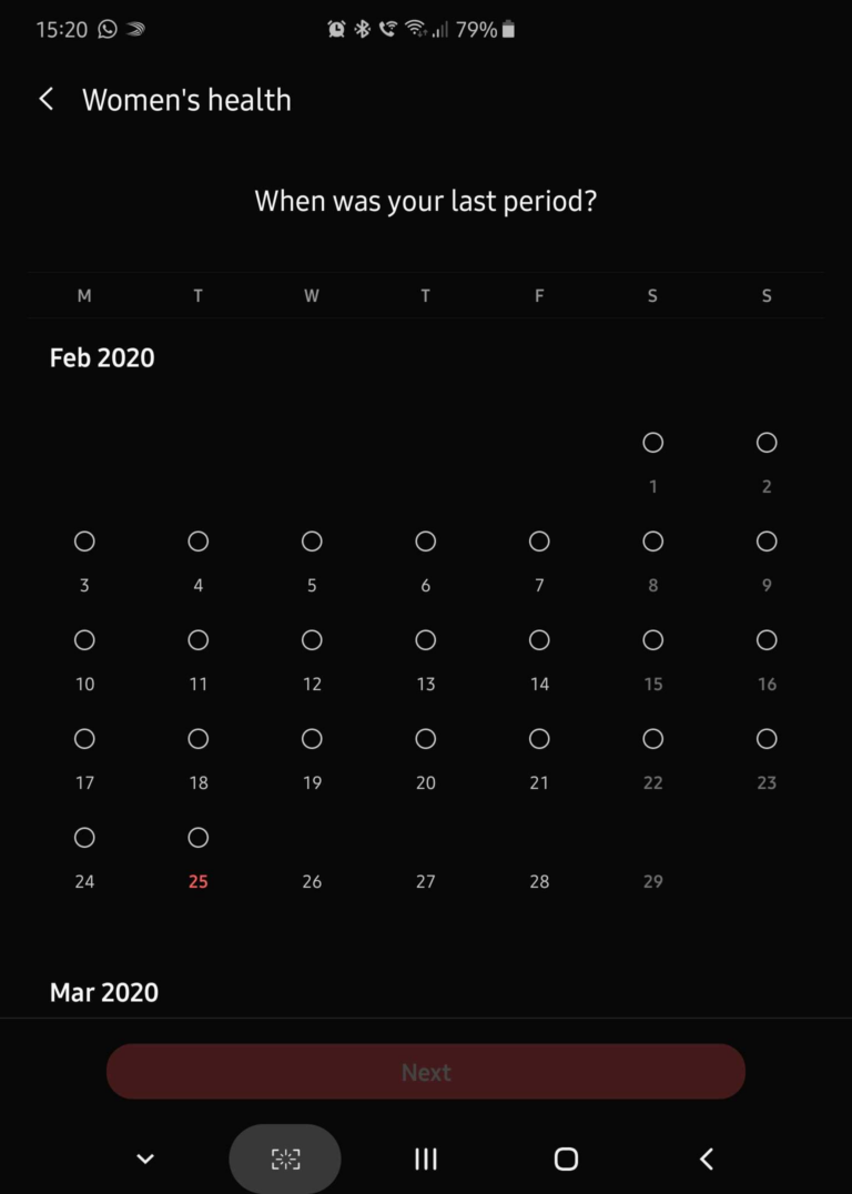 Samsung Health update adds menstrual cycle tracking and calendar