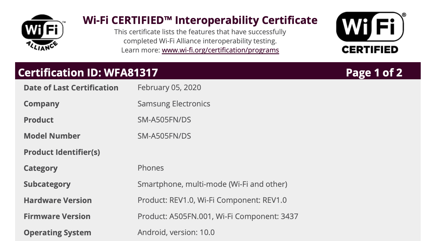 Galaxy S10 now Wi-Fi certified with Android 10 - Samsung Community