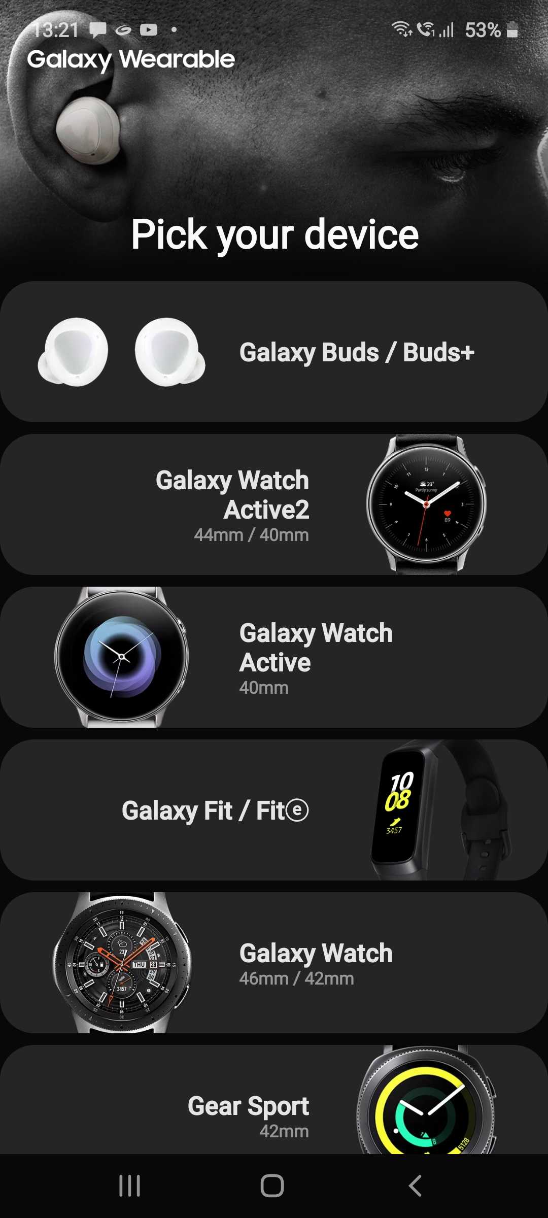 galaxy wearable app ios