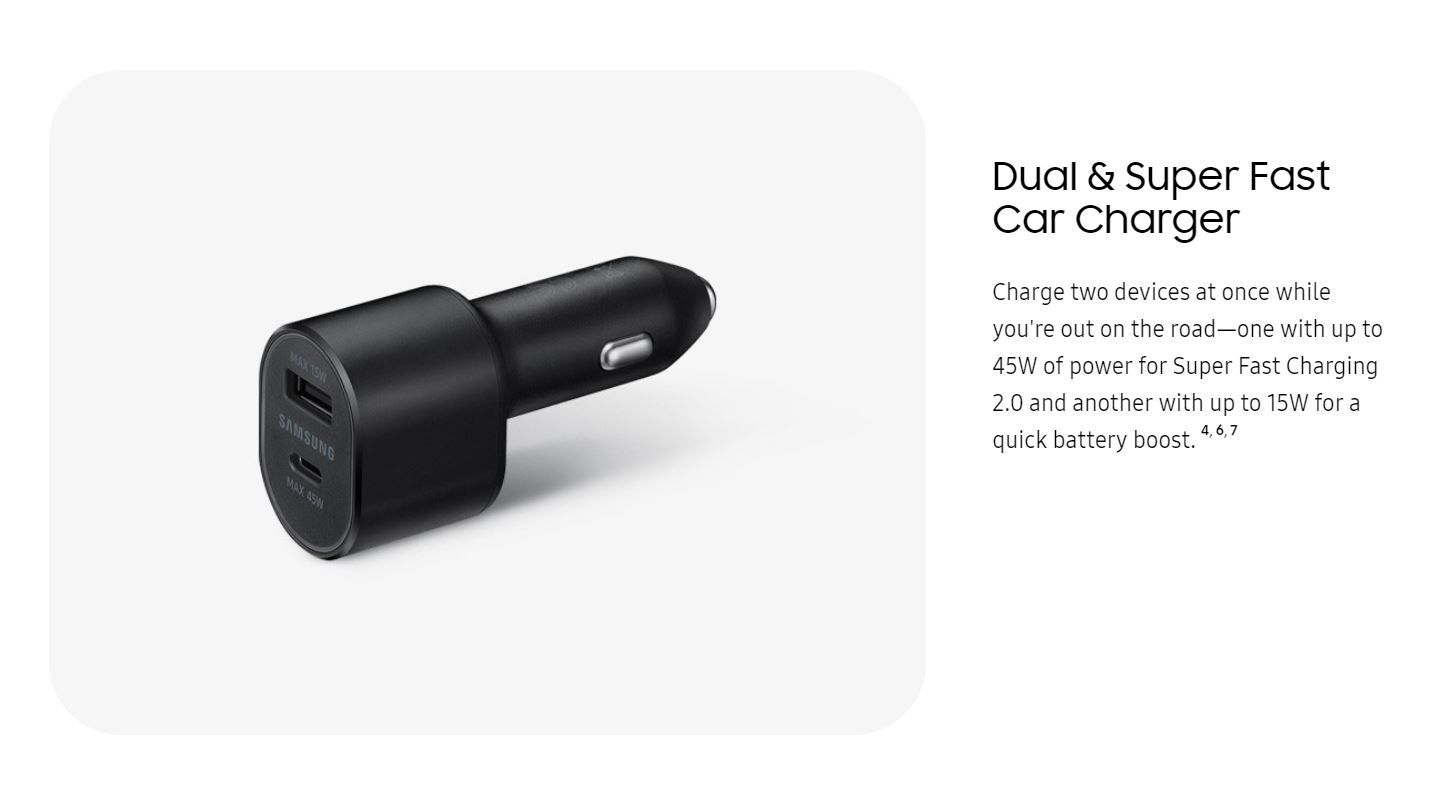 Samsung&#39;s new car charger supports 45W super fast charging - SamMobile