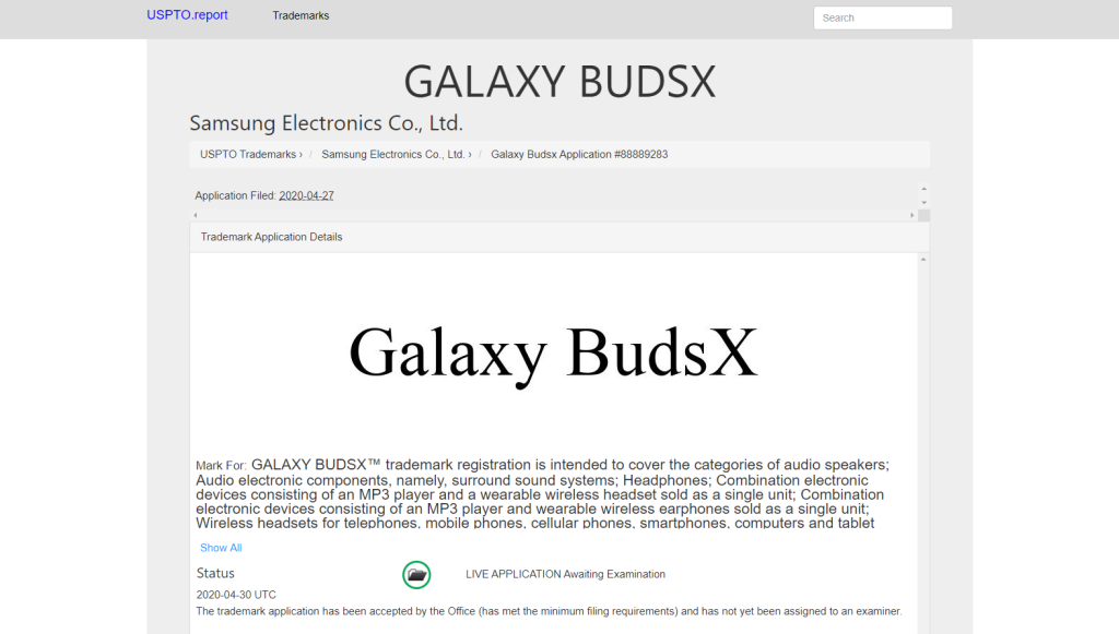 Samsung Galaxy BudsX FCC Certification