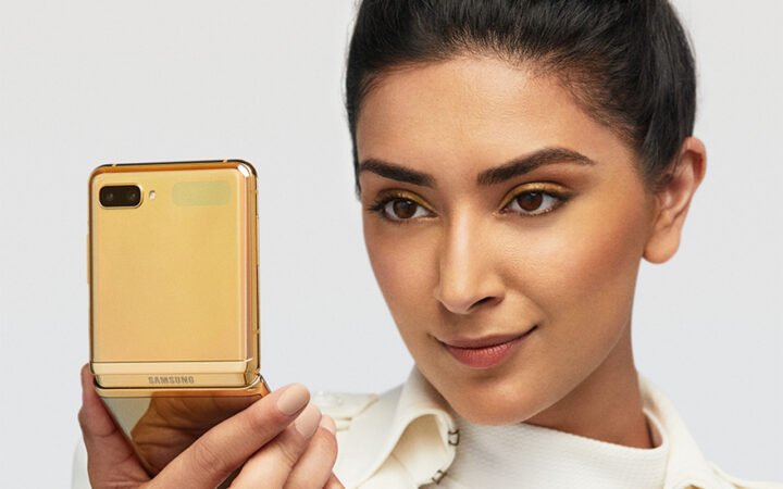 Samsung Galaxy Z Flip Mirror Gold Color