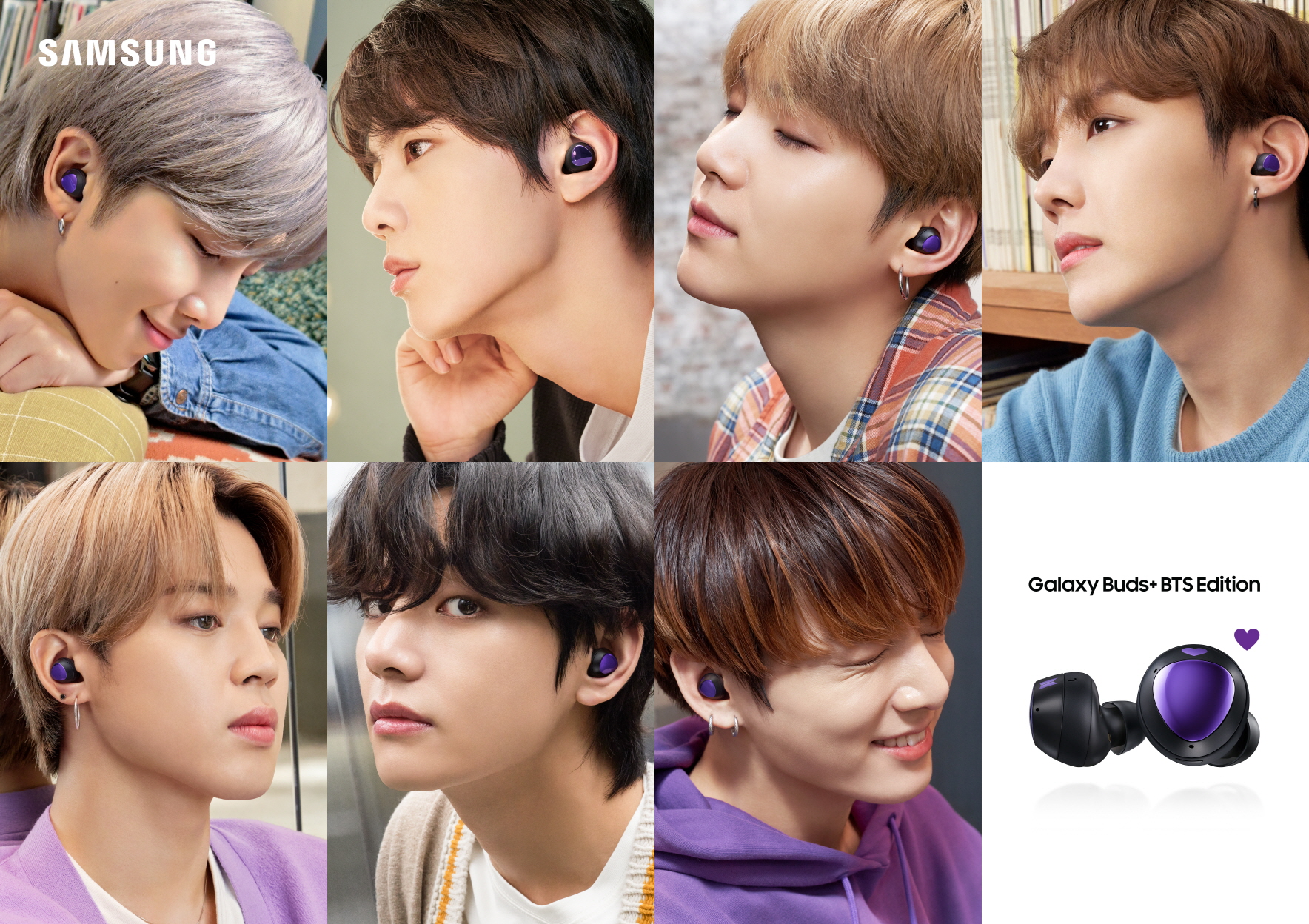 Samsung Galaxy Buds+ BTS Edition Band Members