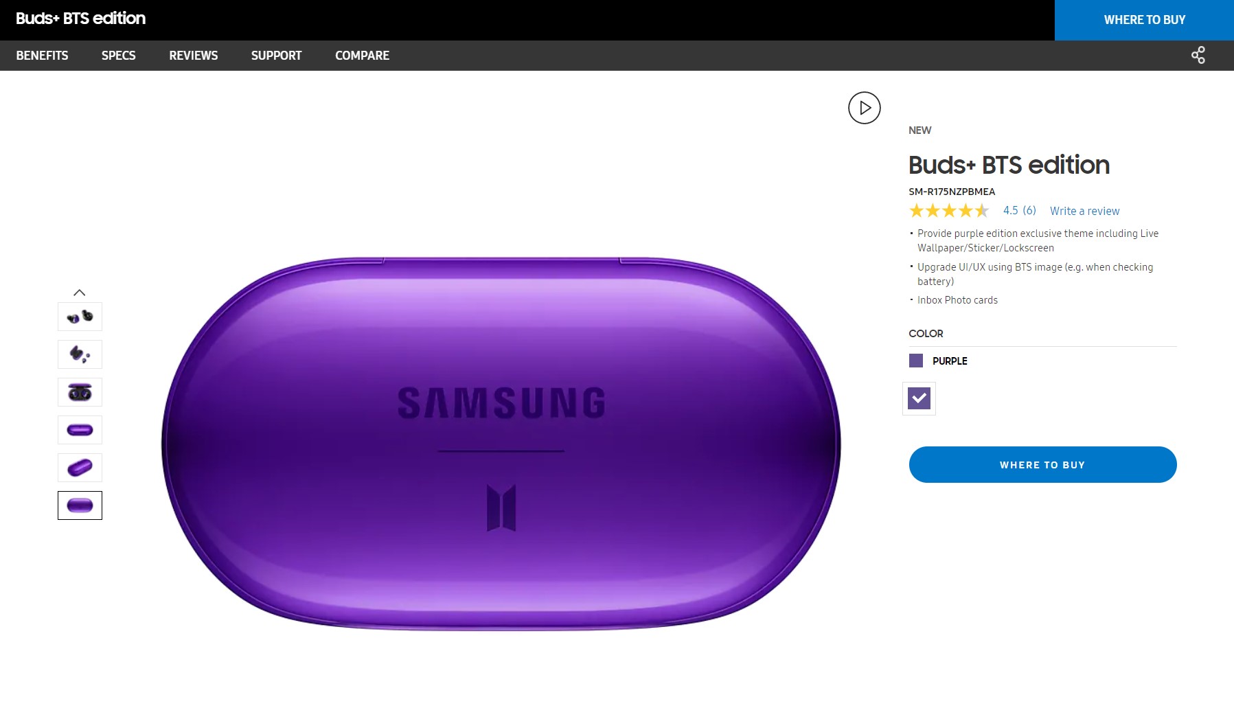 Galaxy Buds+ BTS Edition appears on Samsung UAE website - SamMobile