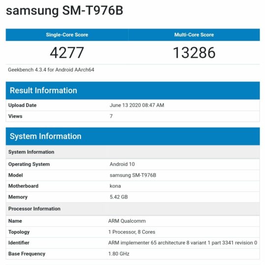 galaxy tab s7 plus specs