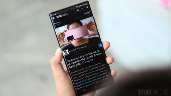 La serie Samsung Galaxy Note 20 recibe la actualización de seguridad de diciembre de 2022 en EE. UU.