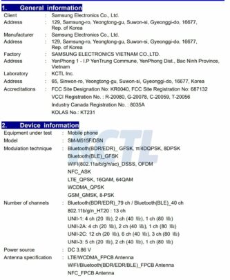 Samsung Galaxy M51 FCC Certification - 03