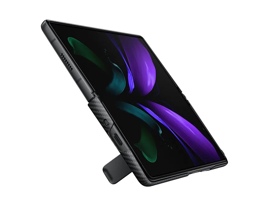 Samsung Galaxy Z Fold 2 Aramid Standing Cover Black Landscape Kickstand