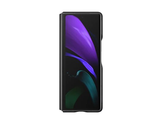 Samsung Galaxy Z Fold 2 Leather Cover Black Front