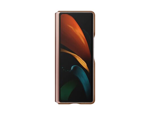 Samsung Galaxy Z Fold 2 Leather Cover Brown Front