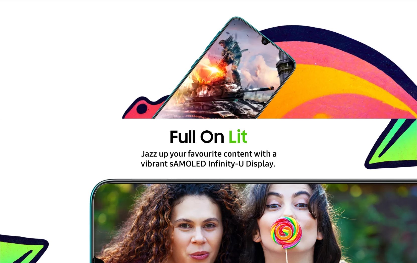 Samsung Galaxy F41 Super AMOLED Infinity-U Display