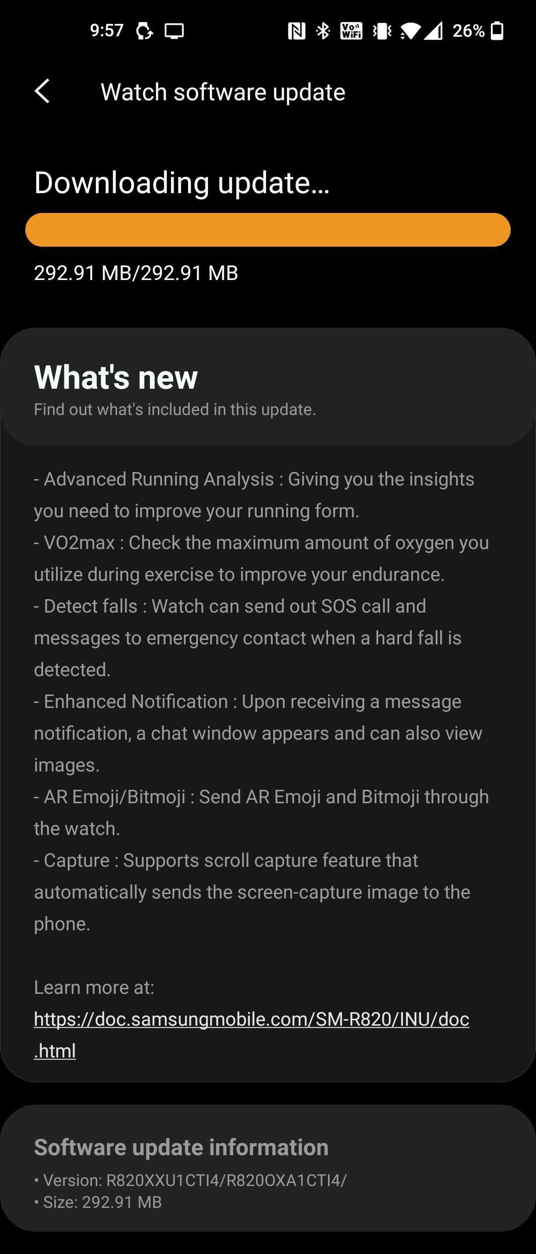 Samsung Galaxy Watch Active 2 Tizen 5.5 One UI 2.0 Update India Changelog