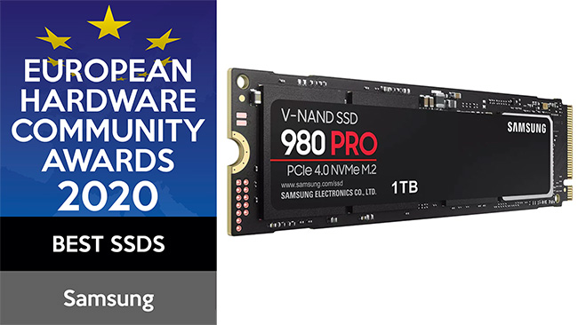 Samsung European Hardware Community Awards 2020 980 PRO Best SSD