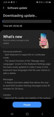 Samsung Galaxy M21 One UI 2.5 Update Changelog