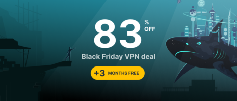 Black Friday: 83% off Surfshark VPN subscription (+3 months for free!)
