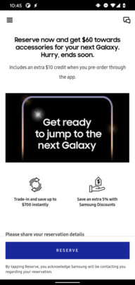 Samsung Galaxy S21 Pre-Order Reservations USA Samsung Shop App