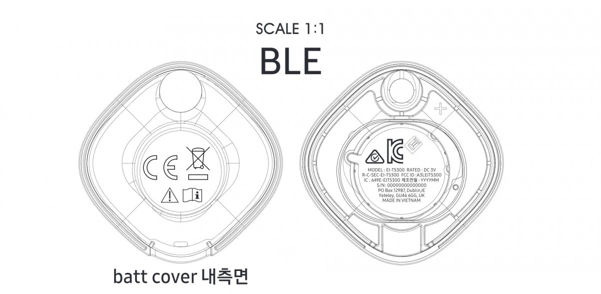 Samsung Galaxy Smart Tag Design Schematic