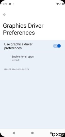 Android 12 One-Handed Mode Silky UI Graphics Driver Preferences Settings