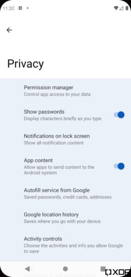 Android 12 One-Handed Mode Silky UI Privacy Settings